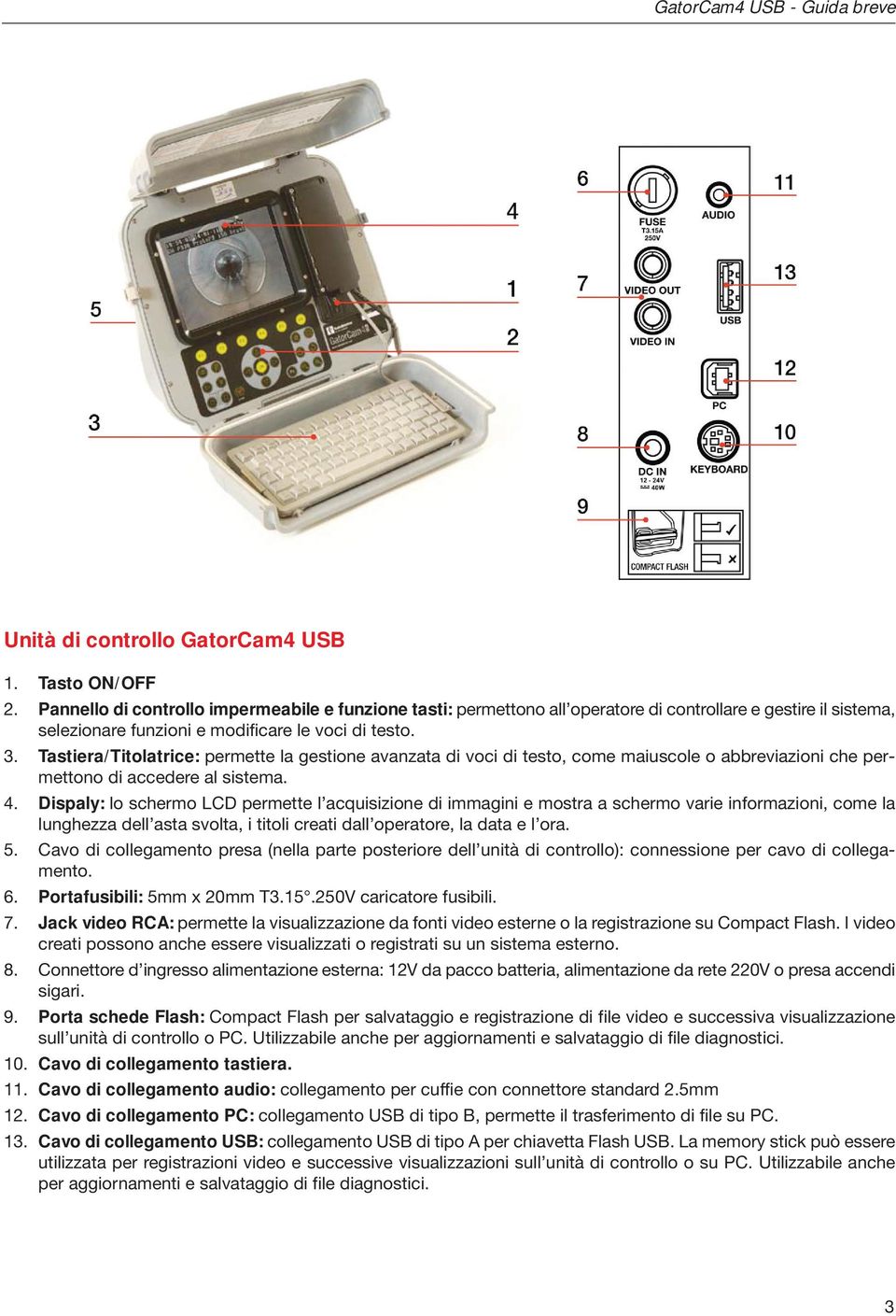 Tastiera/Titolatrice: permette la gestione avanzata di voci di testo, come maiuscole o abbreviazioni che permettono di accedere al sistema. 4.