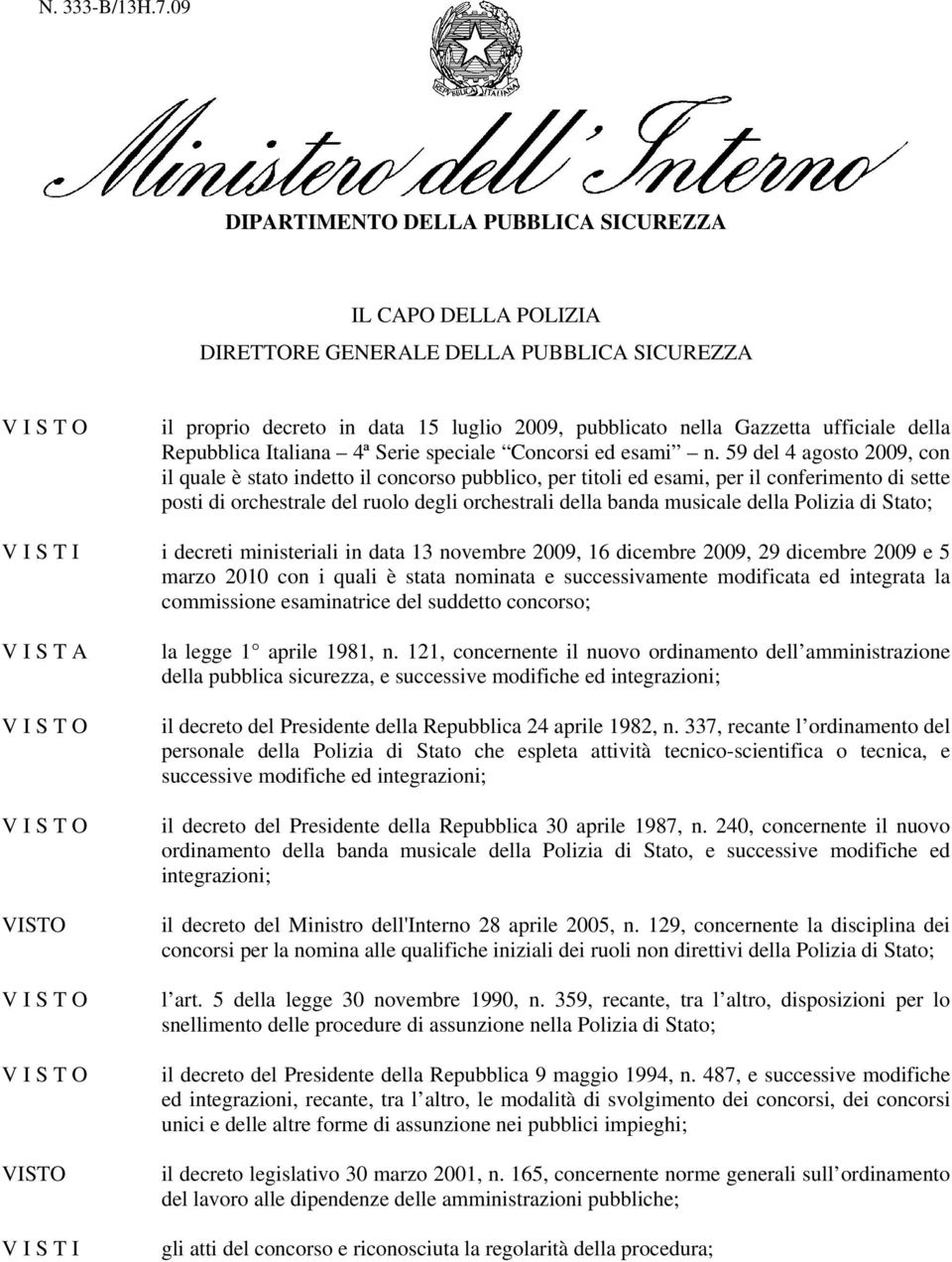 Repubblica Italiana 4ª Serie speciale Concorsi ed esami n.