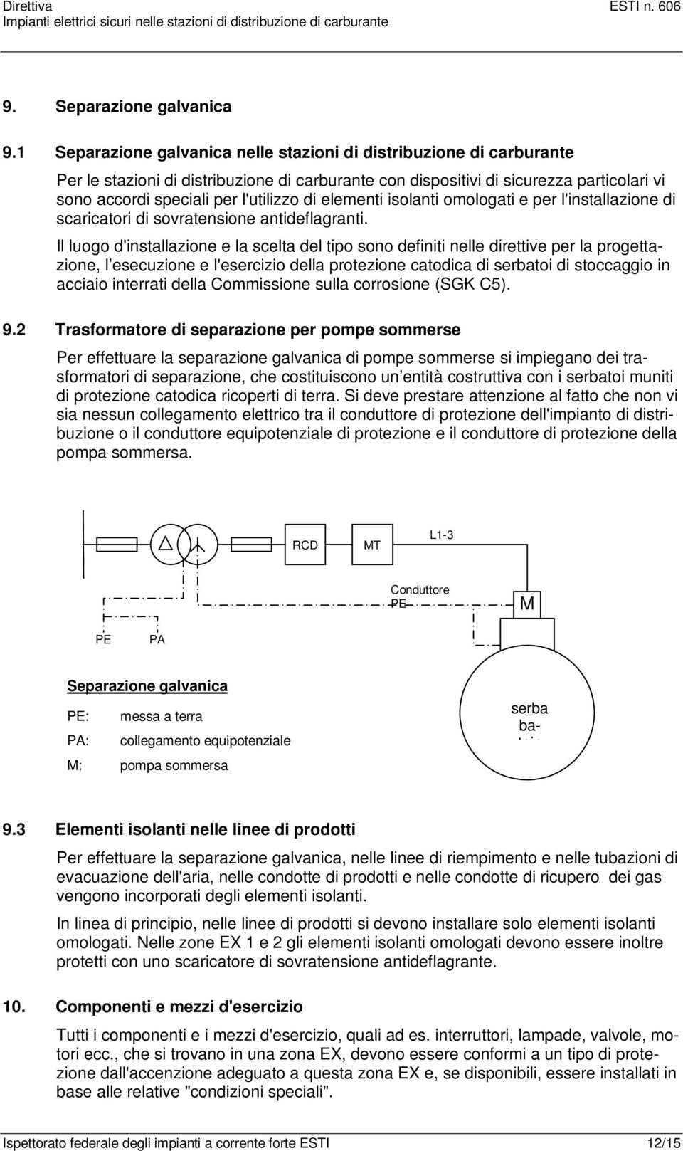 di elementi isolanti omologati e per l'installazione di scaricatori di sovratensione antideflagranti.