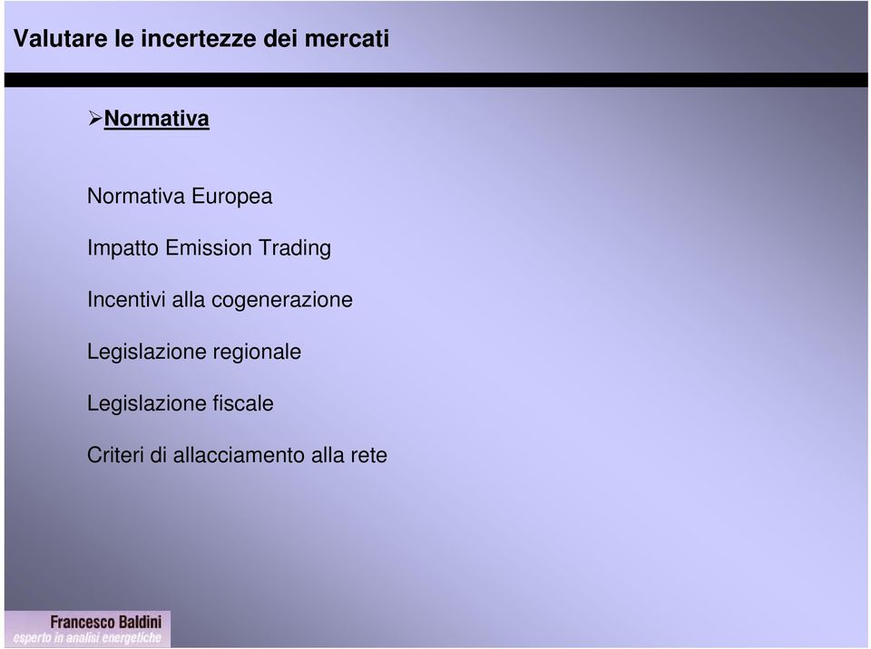 Incentivi alla cogenerazione Legislazione