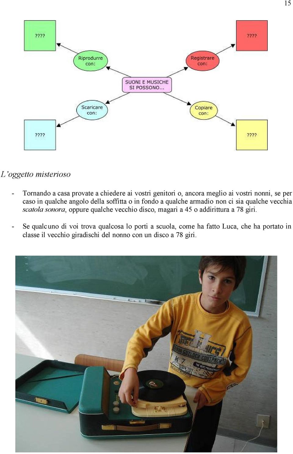 sonora, oppure qualche vecchio disco, magari a 45 o addirittura a 78 giri.