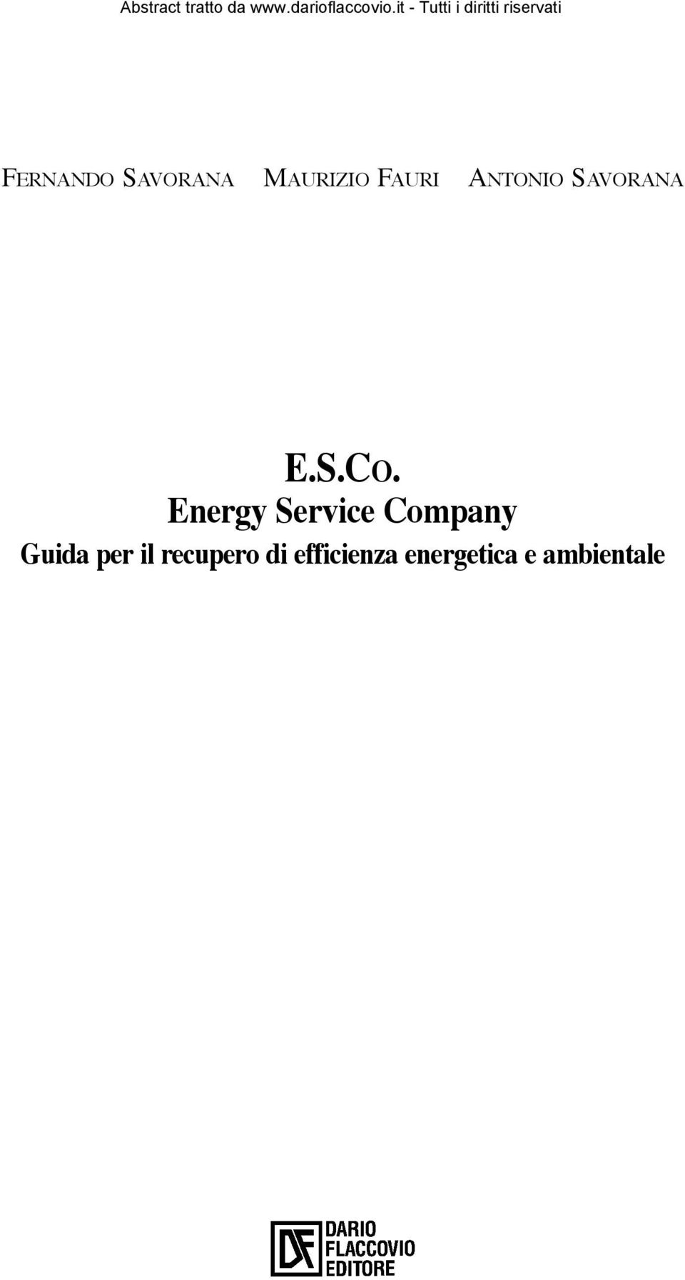 Energy Service Company Guida per il