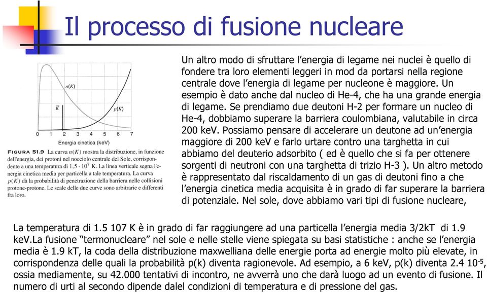 Se prendiamo due deutoni H-2 per formare un nucleo di He-4, dobbiamo superare la barriera coulombiana, valutabile in circa 200 kev.