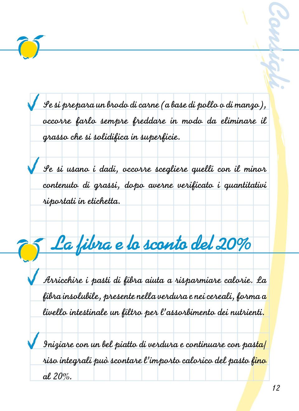 La fibra e lo sconto del 20% Arricchire i pasti di fibra aiuta a risparmiare calorie.