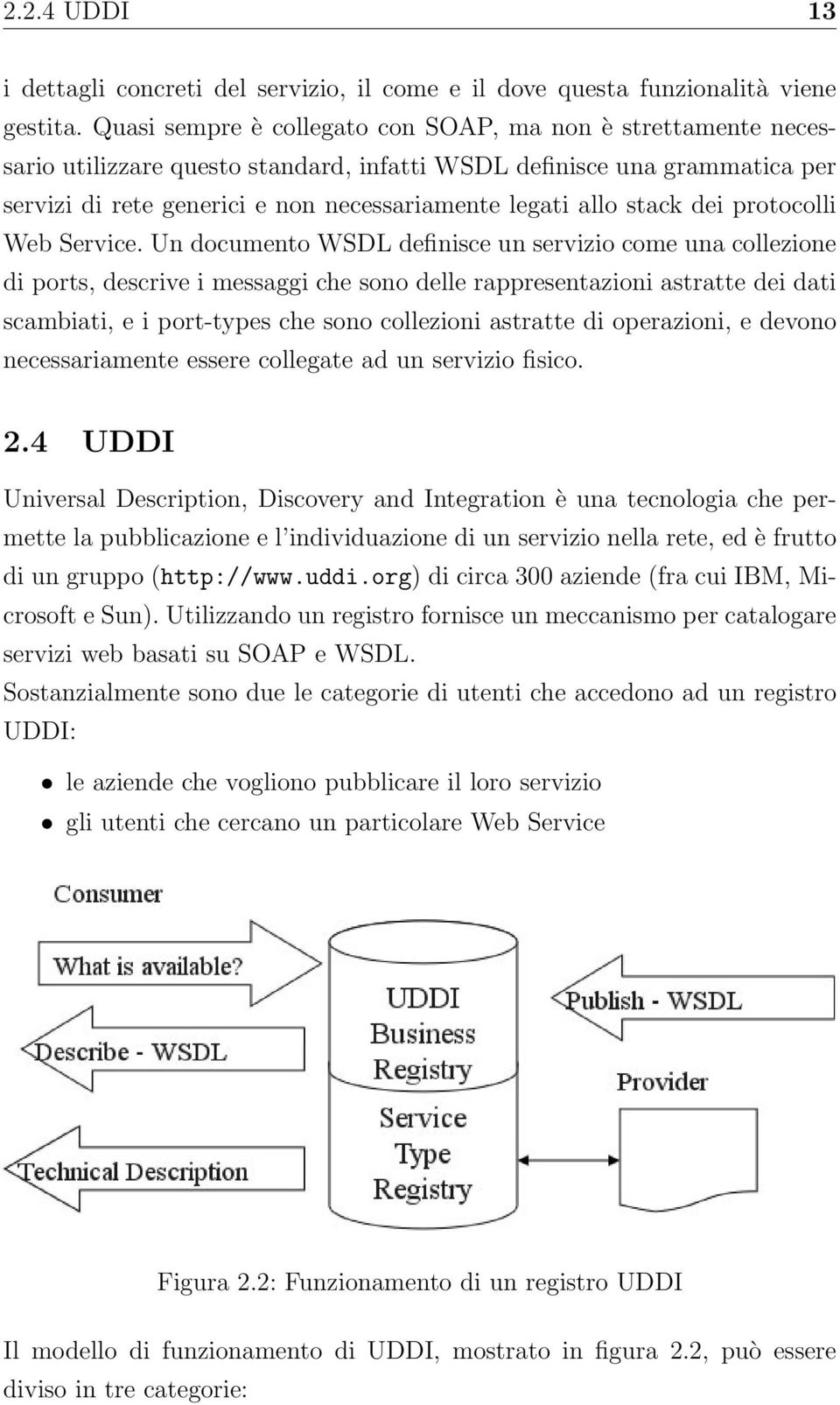 stack dei protocolli Web Service.