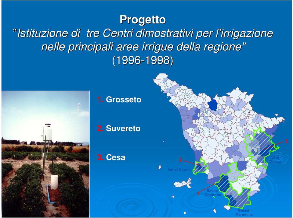 regione (1996-1998) 1998) 1. Grosseto 2. Suvereto 3 3.