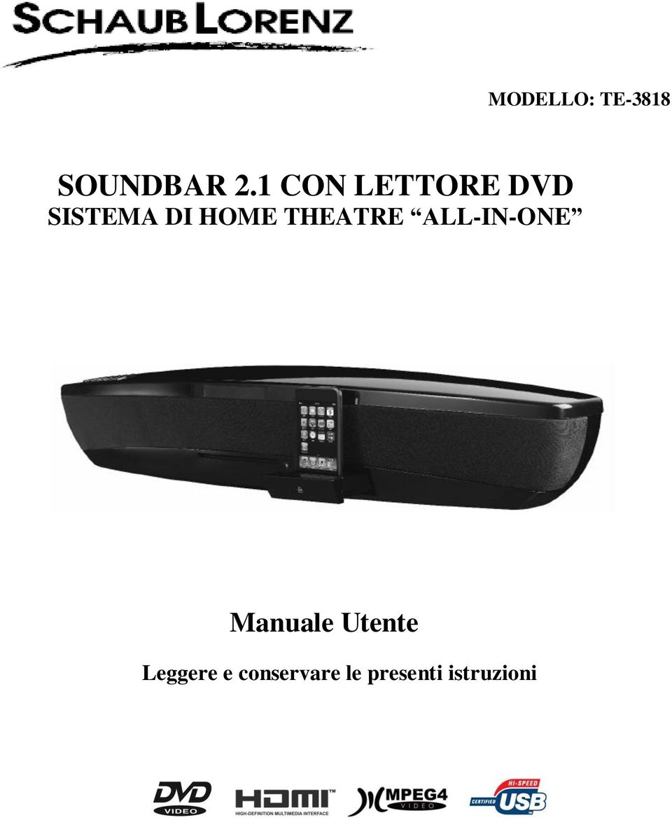 THEATRE ALL-IN-ONE Manuale Utente