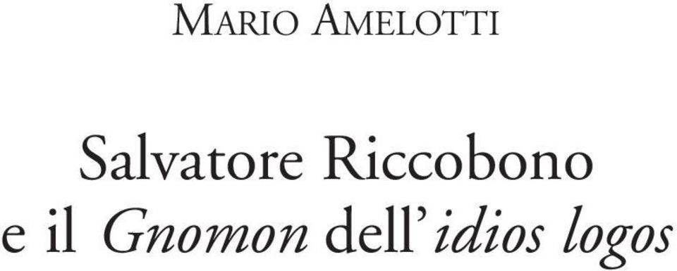 Riccobono e il