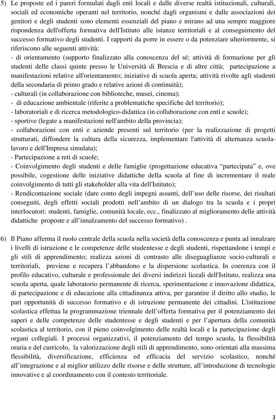 formativo degli studenti.