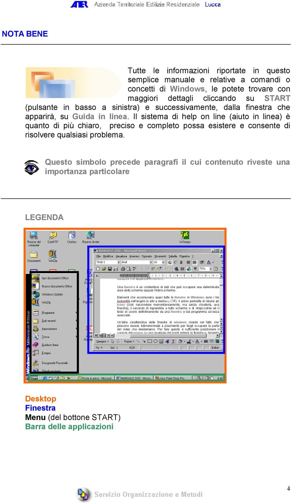 Il sistema di help on line (aiuto in linea) è quanto di più chiaro, preciso e completo possa esistere e consente di risolvere qualsiasi problema.