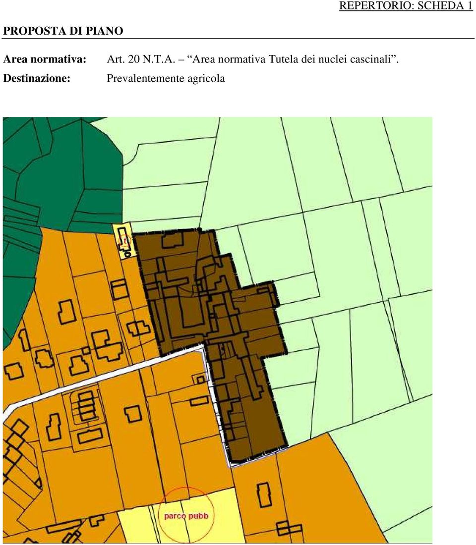 Art. 20 N.T.A. Area normativa Tutela