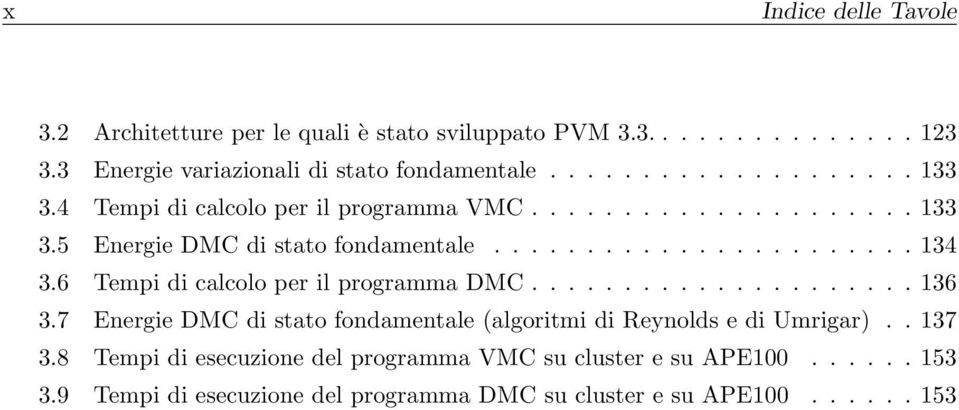 6 Tempi di calcolo per il programma DMC..................... 136 3.7 Energie DMC di stato fondamentale (algoritmi di Reynolds e di Umrigar).. 137 3.