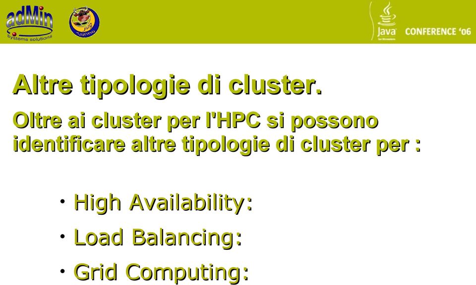 identificare altre tipologie di cluster