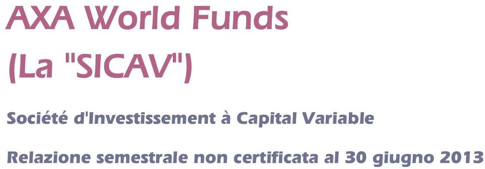 Capital Variable Relazione