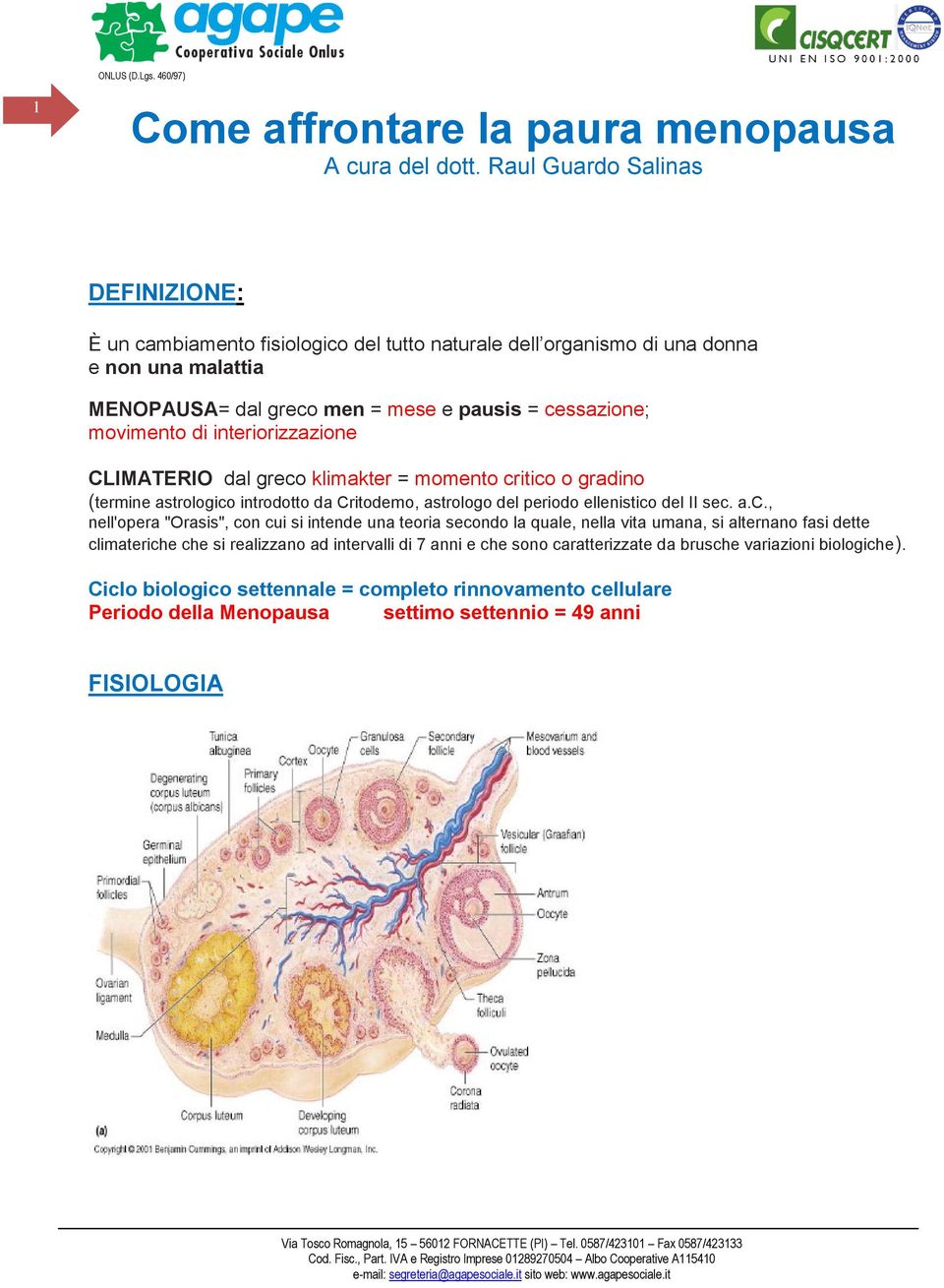 interiorizzazione CLIMATERIO dal greco