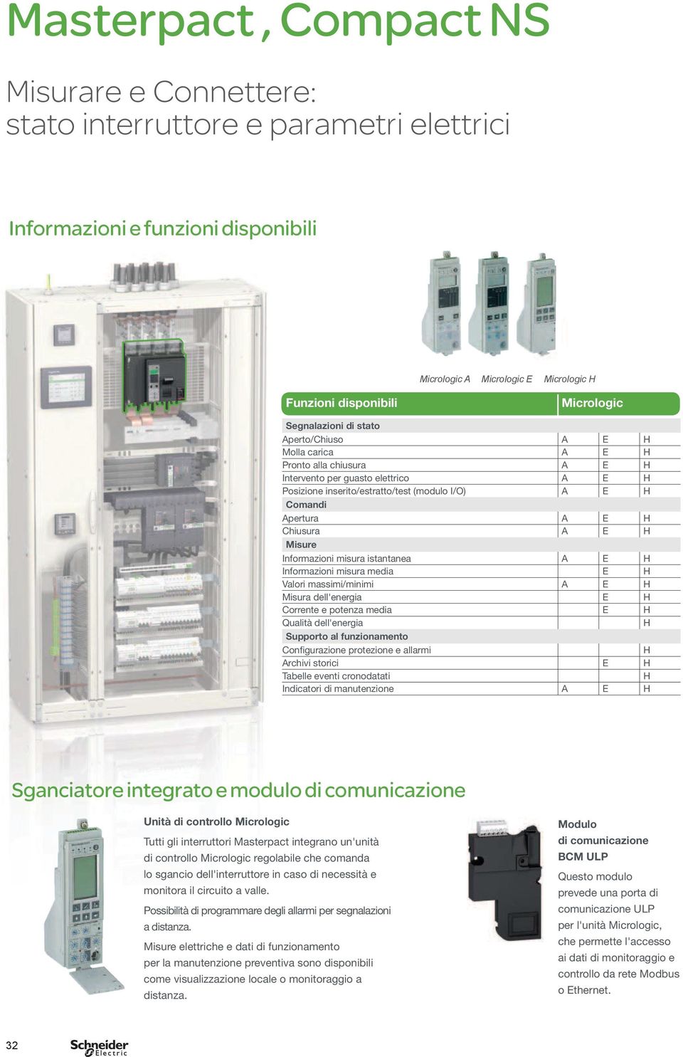 H Chiusura A E H Misure Informazioni misura istantanea A E H Informazioni misura media E H Valori massimi/minimi A E H Misura dell'energia E H Corrente e potenza media E H Qualità dell'energia H