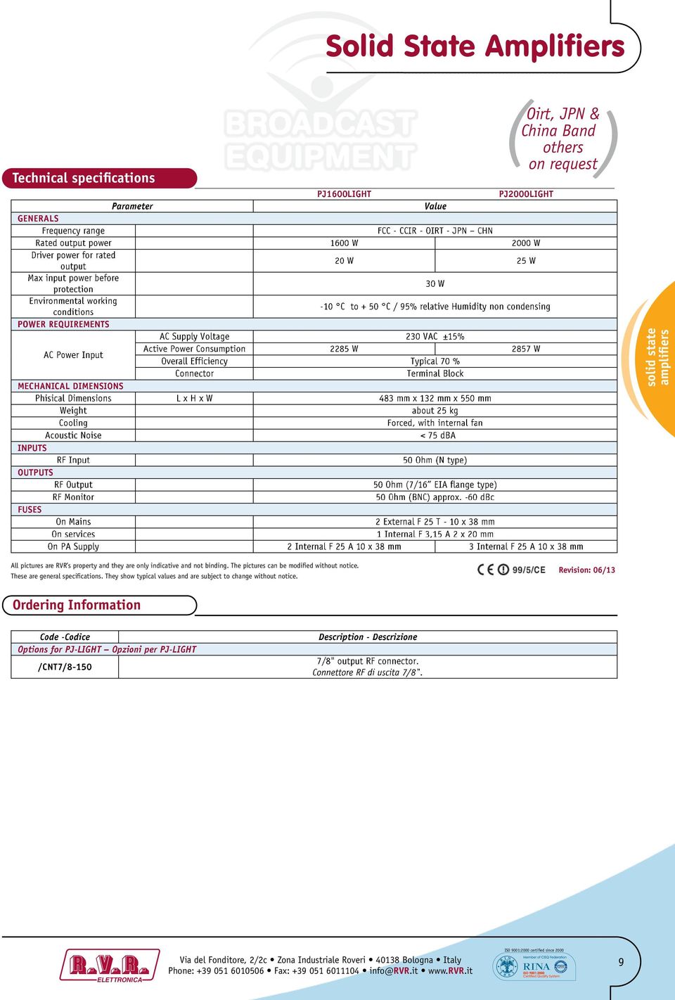 The pictures can be modified without notice. These are general specifications.