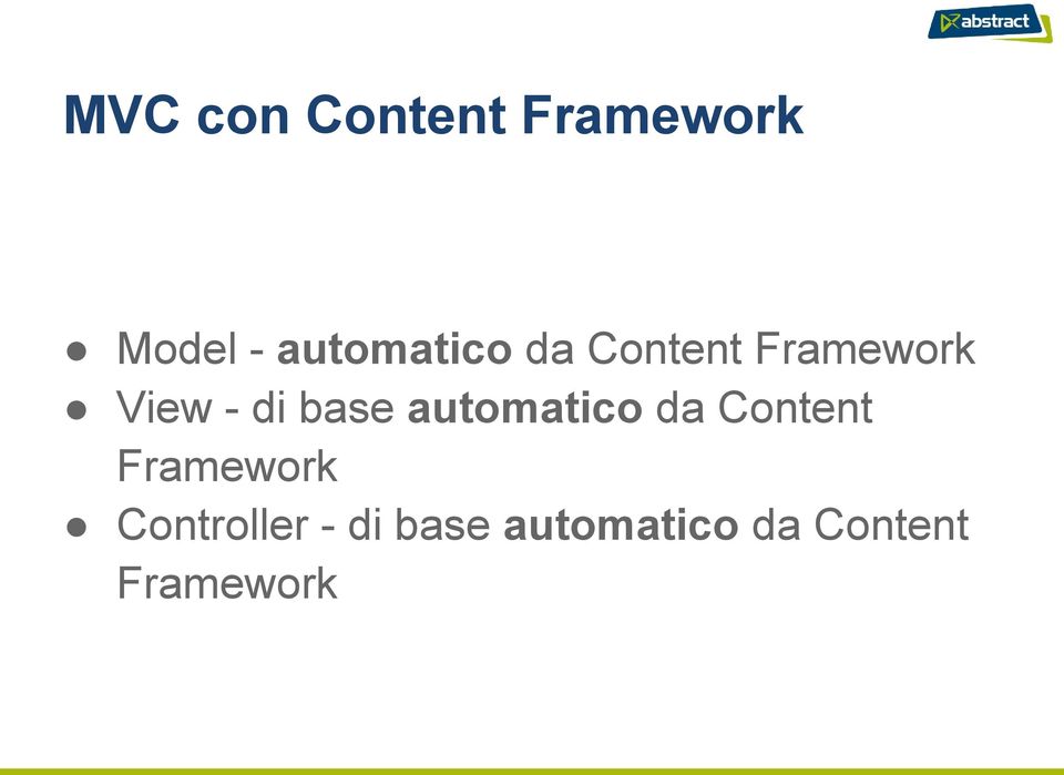 base automatico da Content Framework