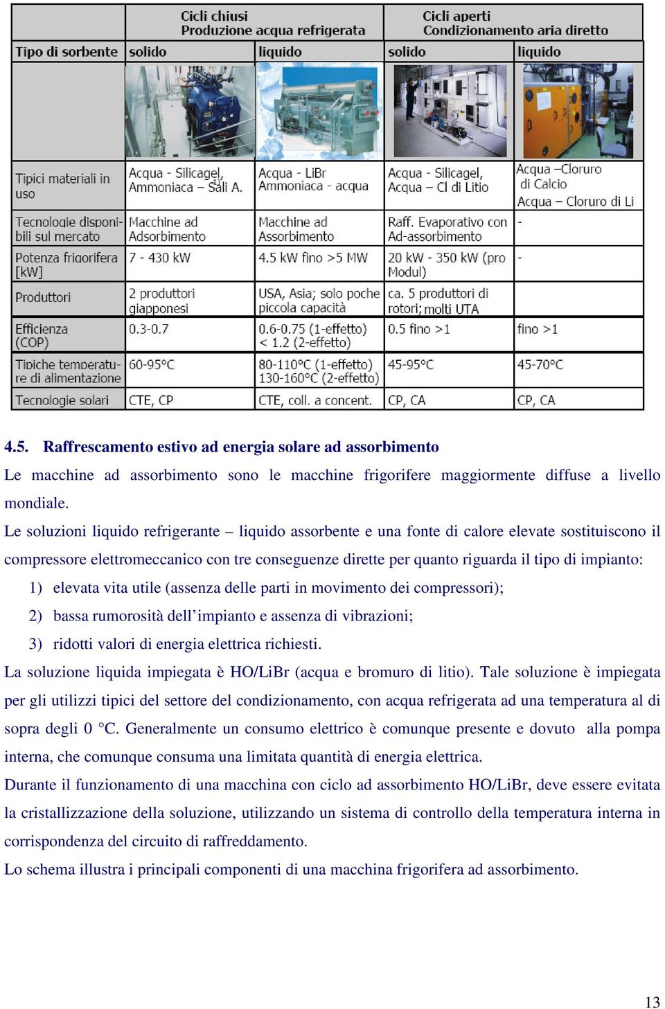 1) elevata vita utile (assenza delle parti in movimento dei compressori); 2) bassa rumorosità dell impianto e assenza di vibrazioni; 3) ridotti valori di energia elettrica richiesti.