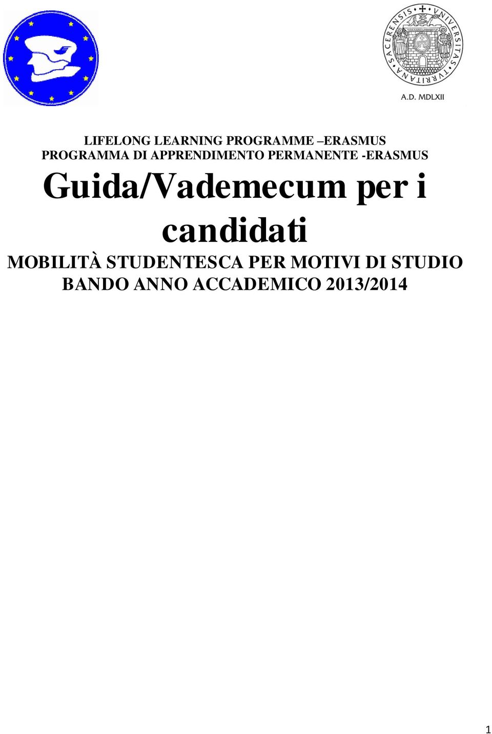 Guida/Vademecum per i candidati MOBILITÀ