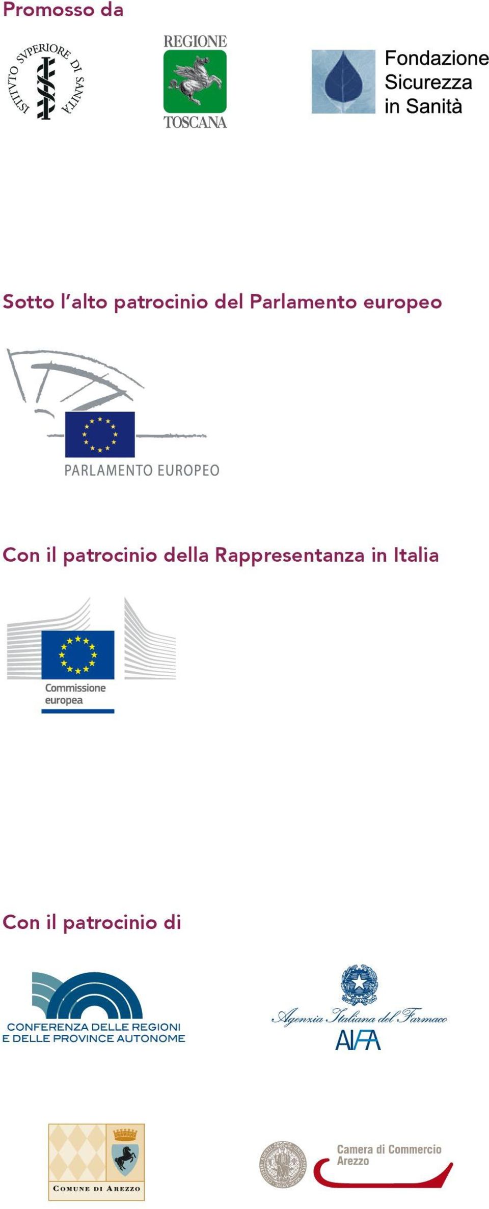 europeo Con il patrocinio della