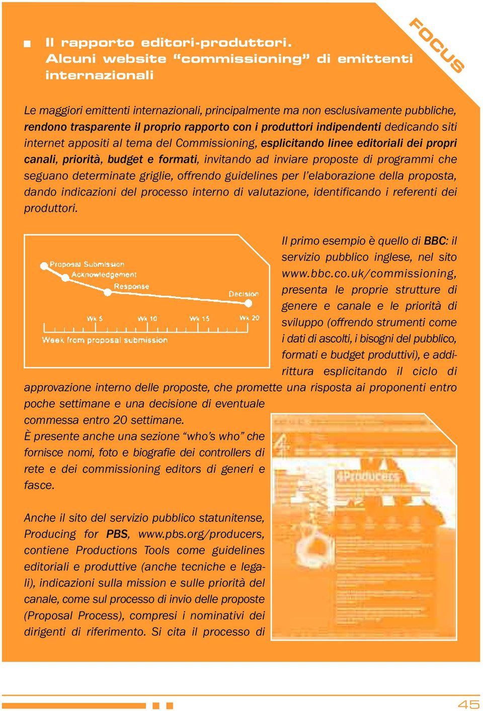 produttori indipendenti dedicando siti internet appositi al tema del Commissioning, esplicitando linee editoriali dei propri canali, priorità, budget e formati, invitando ad inviare proposte di