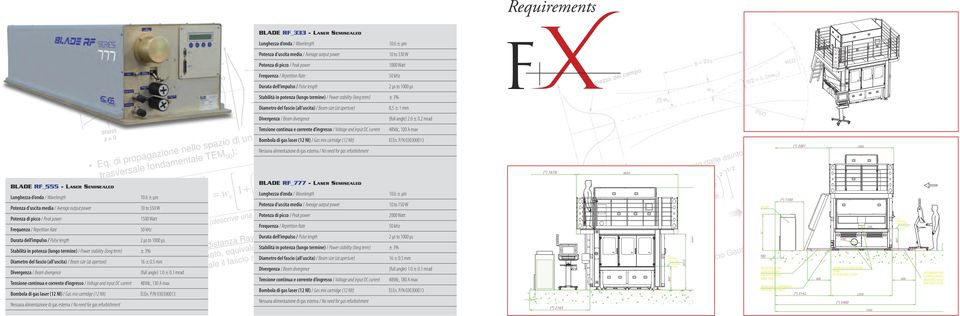 Requirements AIR "A" "B" ZONA DI CARICO 581 570 839 ZONA DI CARICO 4158 (*) 1242 7300 INGRESSO ARIA COMPRESSA COMPRESSED AIR INLET (*) 2142 (*) 5400 2358 7300 Stabilità in potenza (lungo termine) /