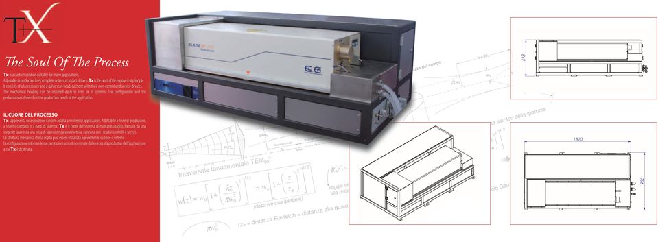 The configuration and the performances depend on the production needs of the application. 618 618 1810 IL CUORE DEL PROCESSO Tx rappresenta una soluzione Custom adatta a molteplici applicazioni.