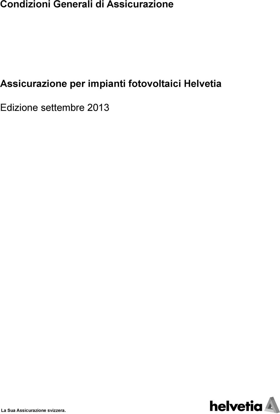 impianti fotovoltaici Helvetia