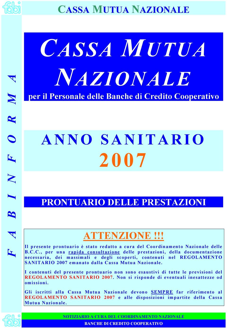 ordinamento Nazionale delle B.C.