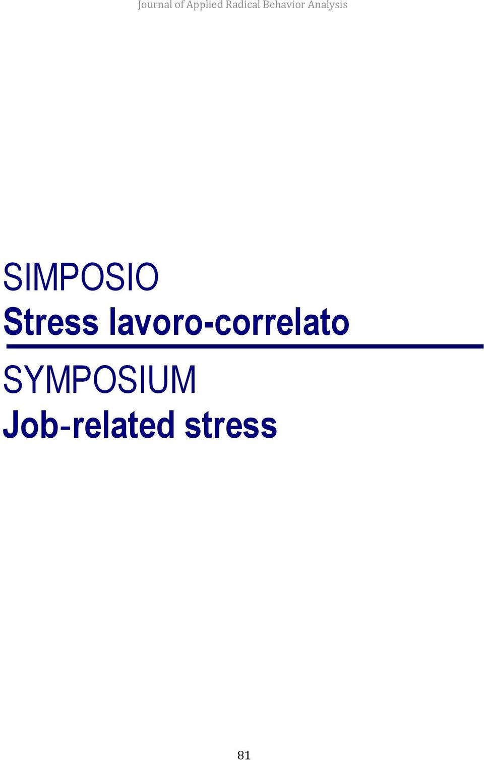 Stress lavoro-correlato