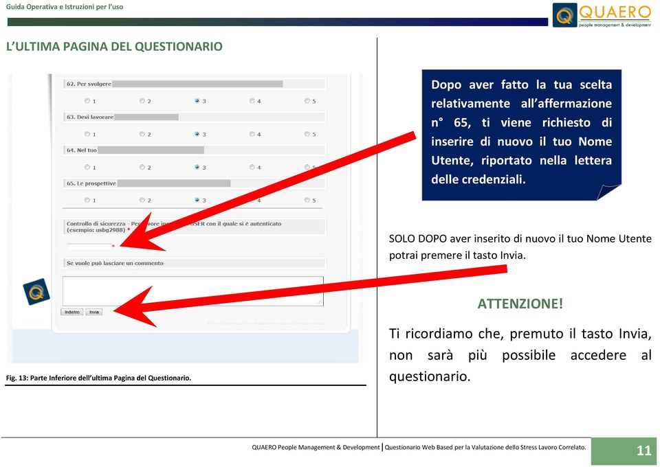 SOLO DOPO aver inserito di nuovo il tuo Nome Utente potrai premere il tasto Invia. ATTENZIONE! Fig.