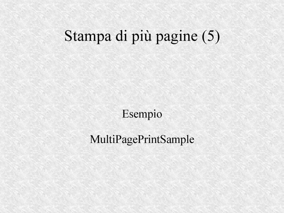 Esempio