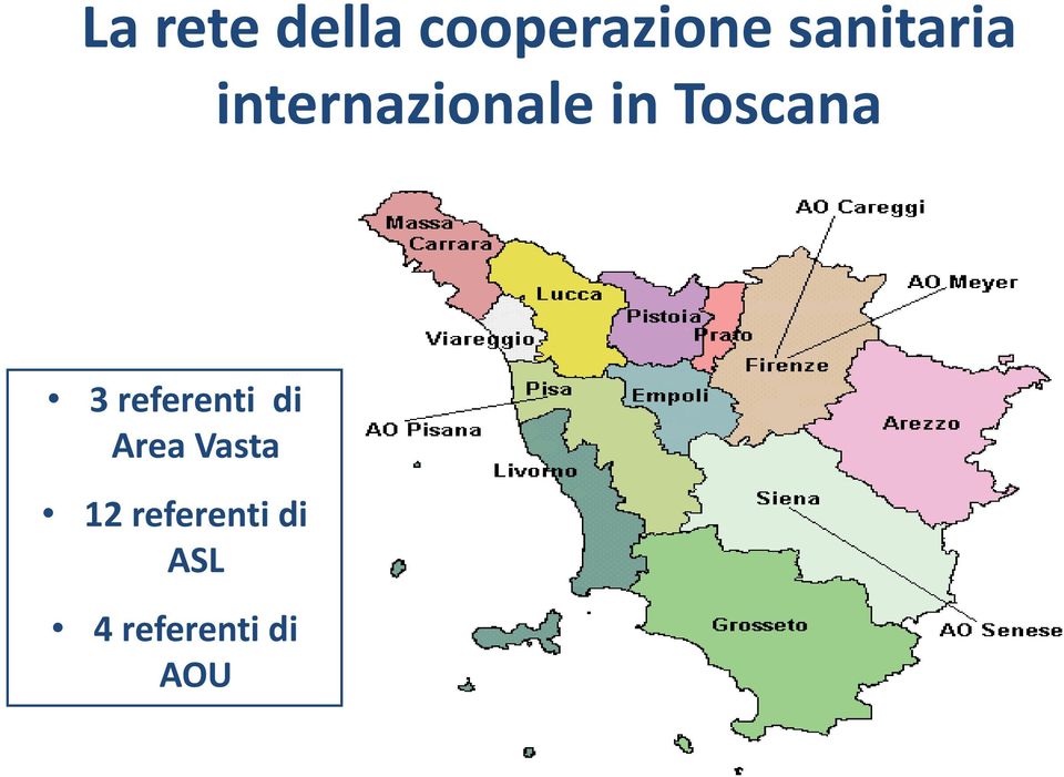 Toscana 3 referenti di Area