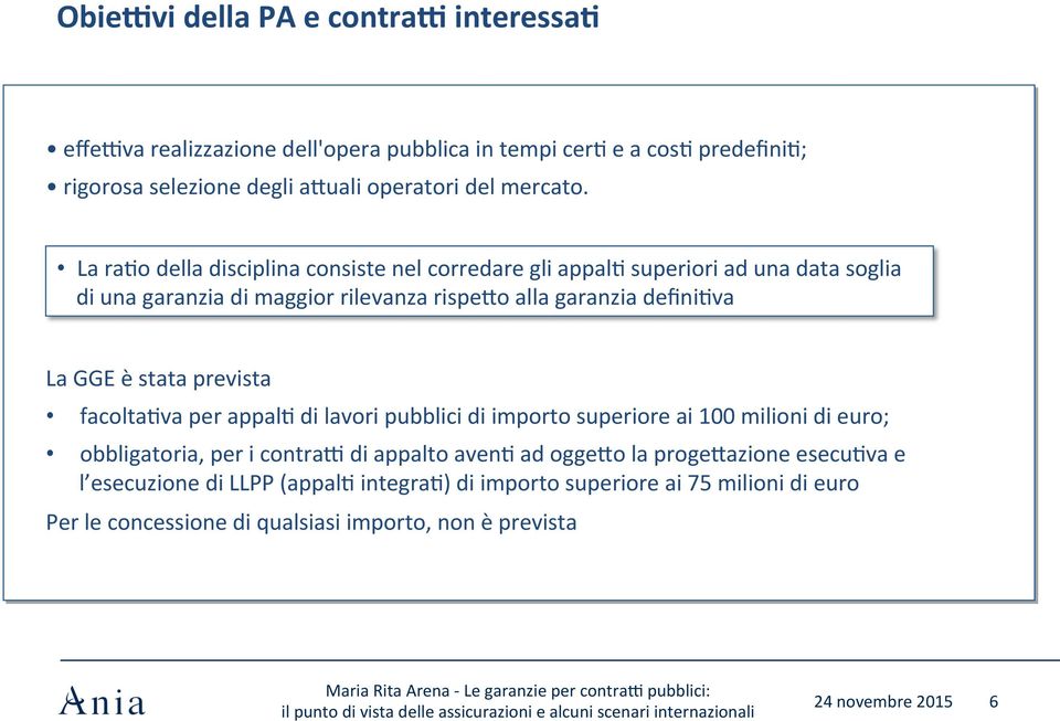 stata prevista facoltagva per appalg di lavori pubblici di importo superiore ai 100 milioni di euro; obbligatoria, per i contra.