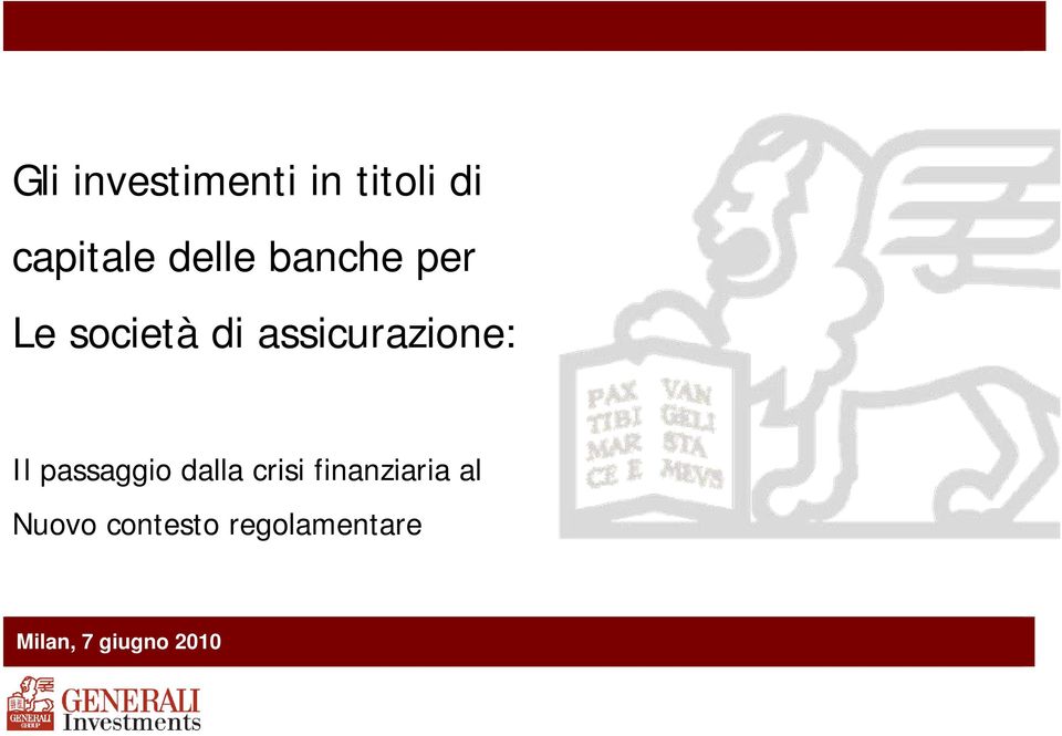 assicurazione: Il passaggio dalla crisi