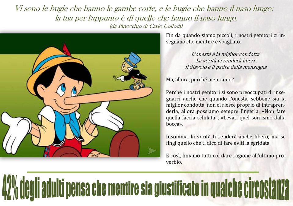 Il diavolo è il padre della menzogna Ma, allora, perché mentiamo?