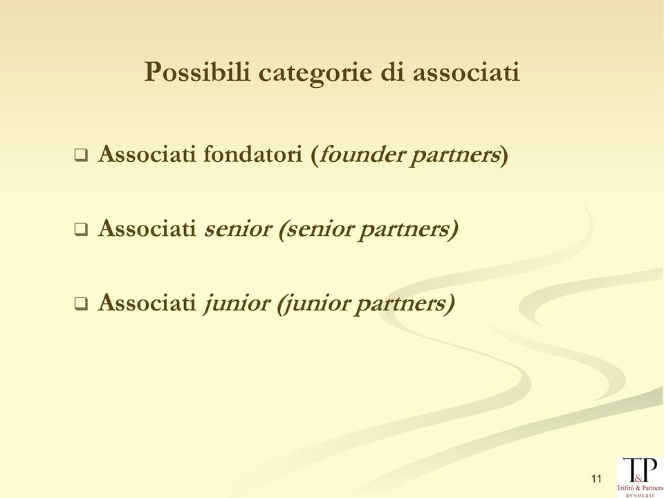 partners) Associati senior (senior