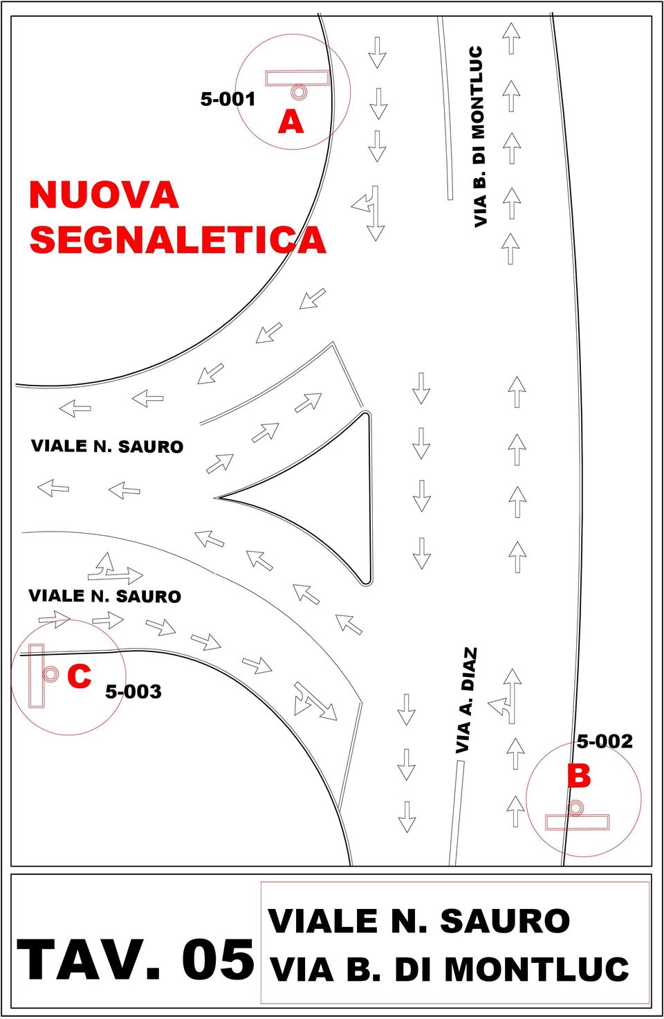 SEGNALETICA VIALE N. SAURO VIALE N.