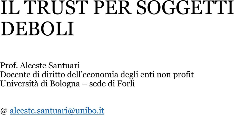 economia degli enti non profit Università