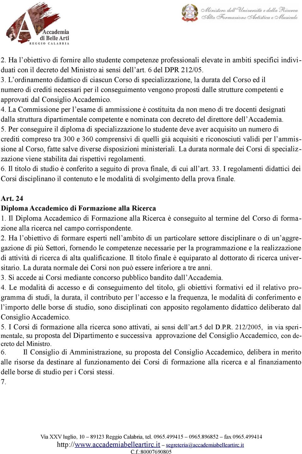 Consiglio Accademico. 4.