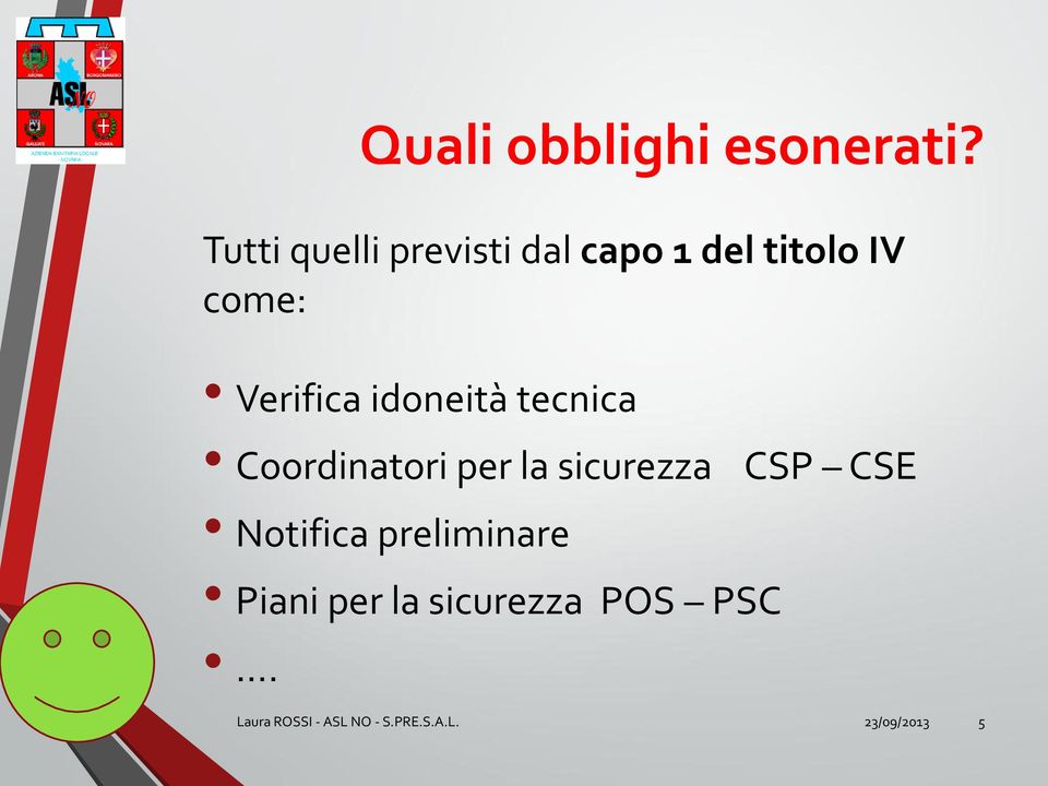 Verifica idoneità tecnica Coordinatori per la sicurezza CSP