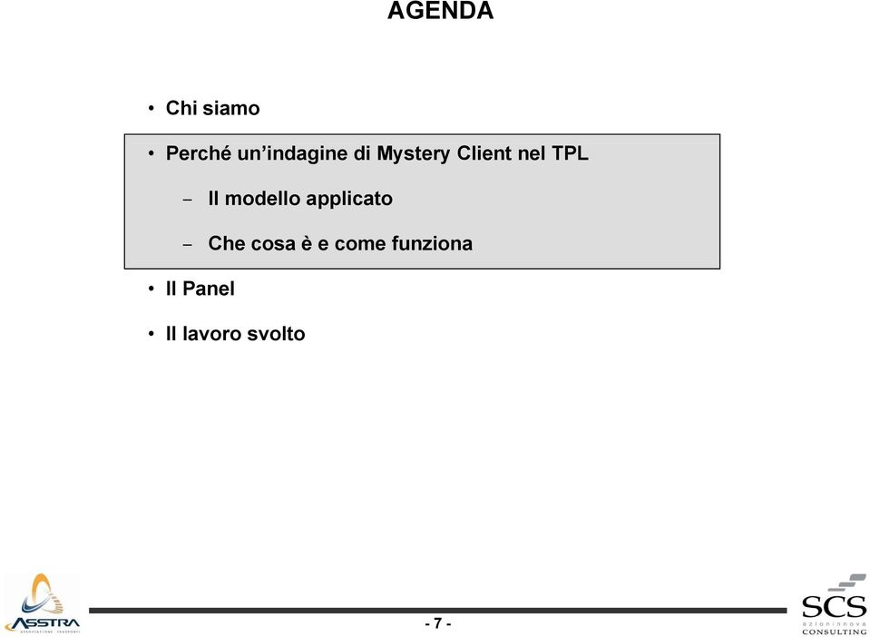 Il modello applicato Che cosa è e