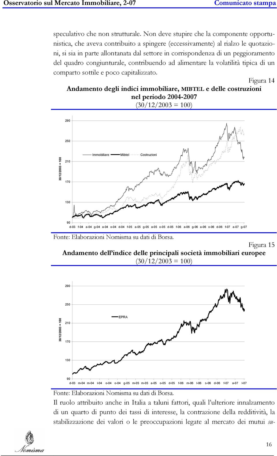 peggioramento del quadro congiunturale, contribuendo ad alimentare la volatilità tipica di un comparto sottile e poco capitalizzato.