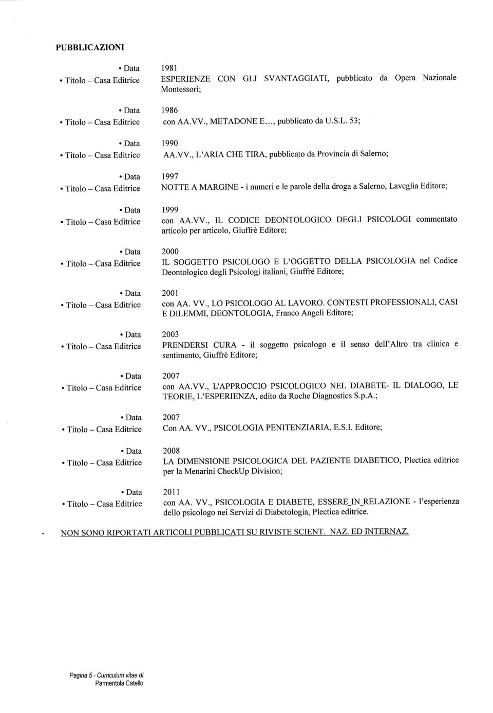 , METADONE E..., pubblicato dau.s.l. 53; 1990 AA.VV.