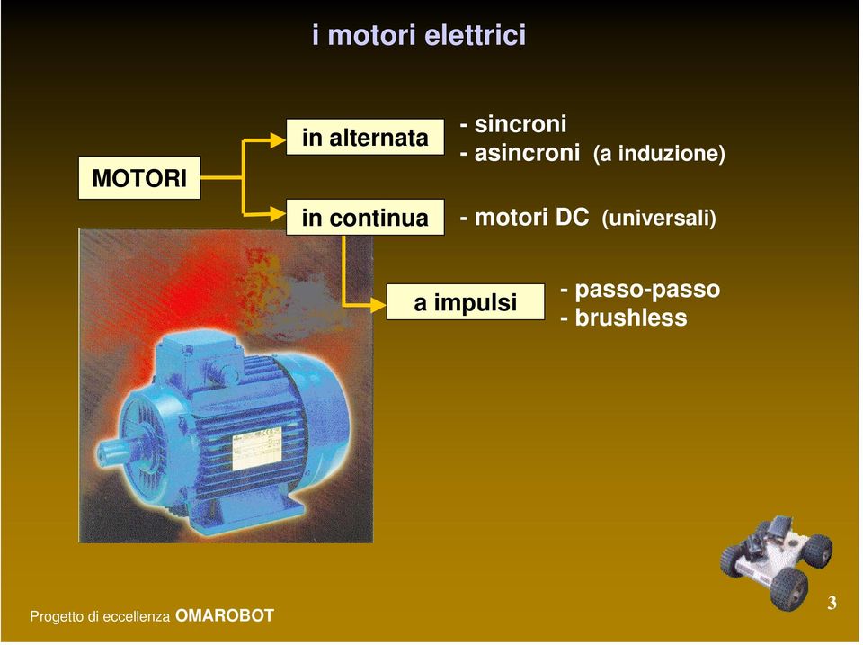 asincroni (a induzione) - motori DC