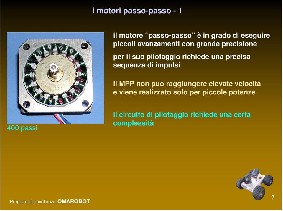 sequenza di impulsi il MPP non può raggiungere elevate velocità e viene realizzato