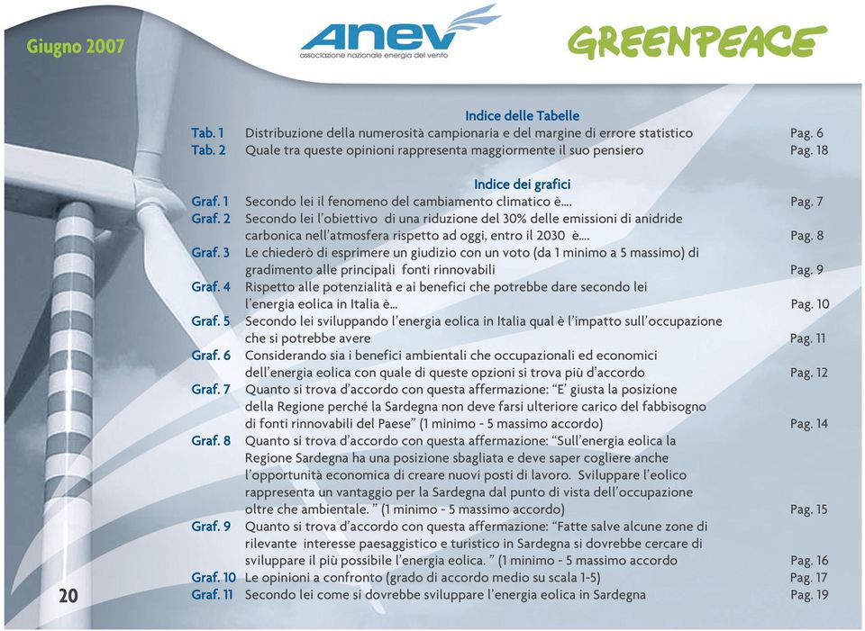 2 Secondo lei l obiettivo di una riduzione del 30% delle emissioni di anidride carbonica nell atmosfera rispetto ad oggi, entro il 2030 è. Pag. 8 Graf.