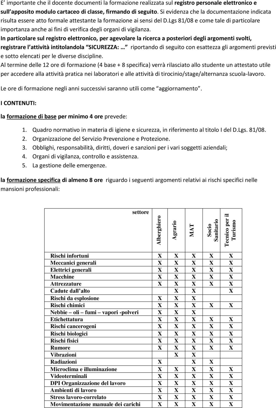 Lgs 81/08 e come tale di particolare importanza anche ai fini di verifica degli organi di vigilanza.