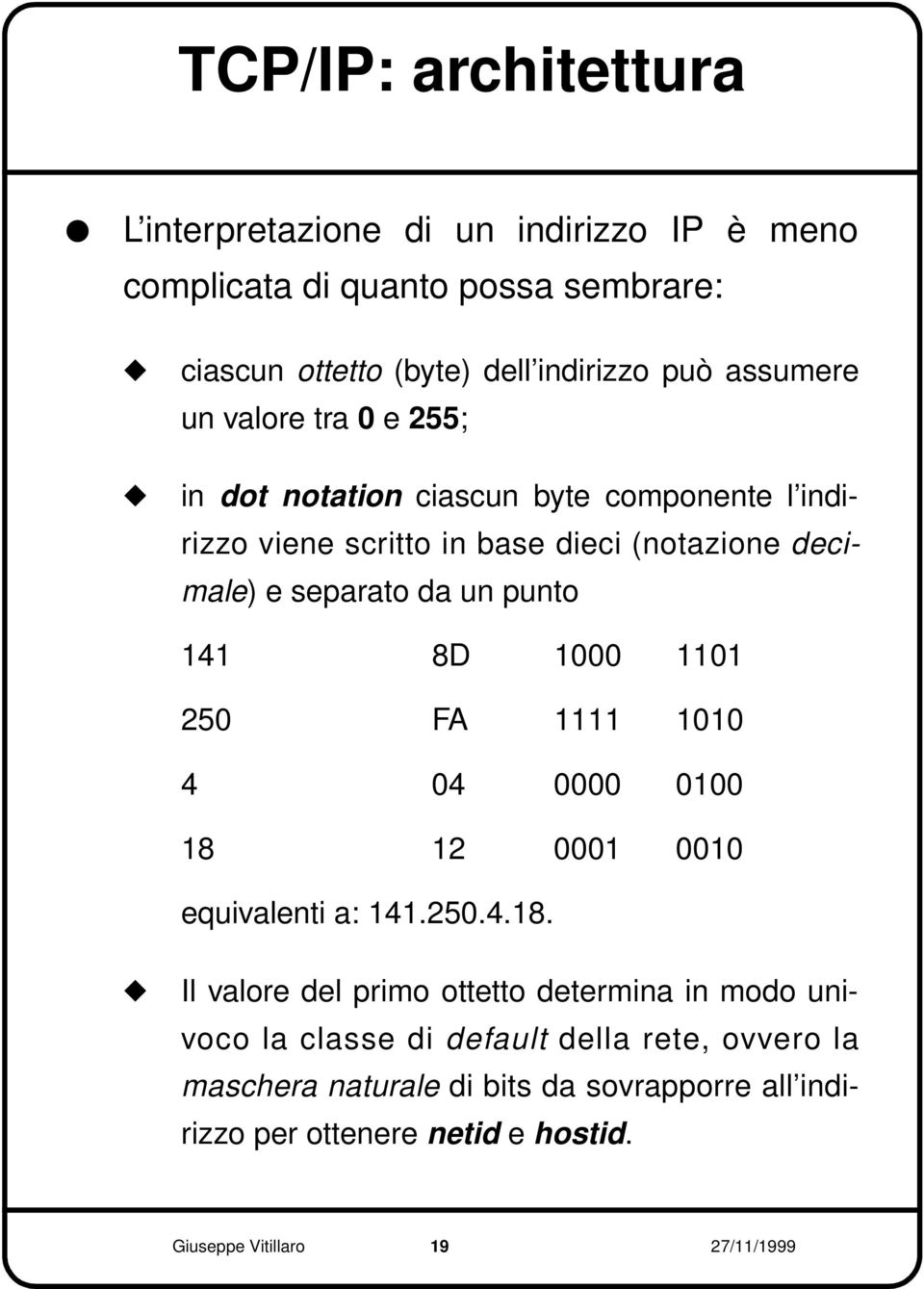 punto 141 8D 1000 1101 250 FA 1111 1010 4 04 0000 0100 18 